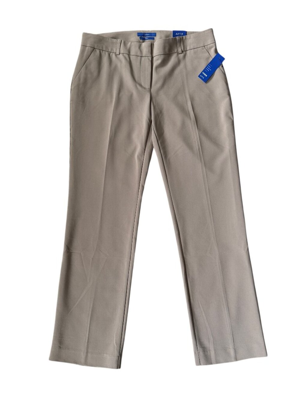Apt. 9 Torie women's khaki straight mid-rise stretchy dress pants size 12 NWT
